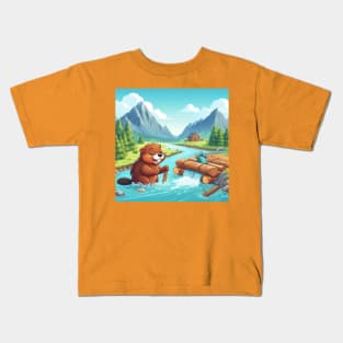 Luv Beaver . Kids T-Shirt